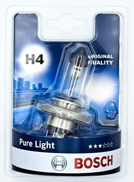 Żarówka halogenowa H4 12V 60/55W, BOSCH PURE LIGHT