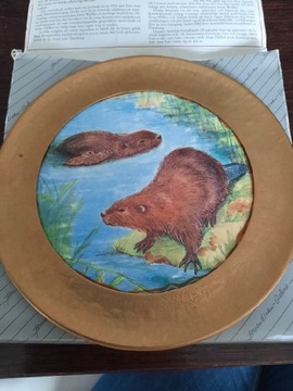 Dekoracyjny talerz z ceramiki kolekcjonerski