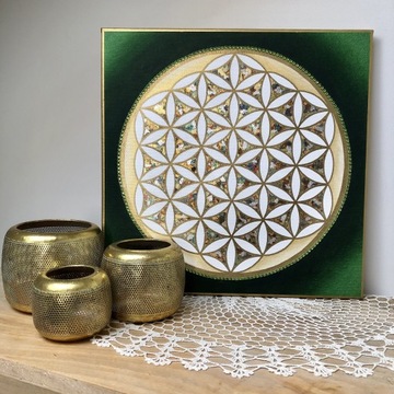 Kwiat Życia, Mandala, święta geometria, 40 cm
