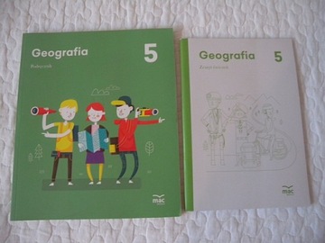 Geografia 5 MAC podręcznik + zeszyt ćwiczeń