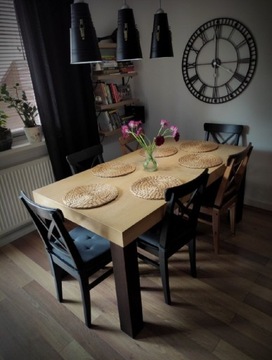 Stół fornirowany 170cm x 90 cm + krzesla