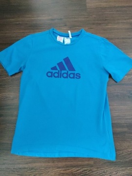 T-shirt niebieski męski Adidas Climalite 