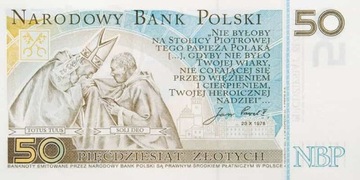 50 zł Jan Paweł II - banknot kolekcjonerski