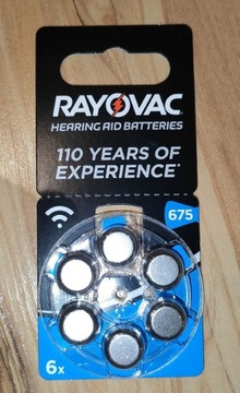 252x Bateria Rayovac 675 PR44 aparatów słuchowych