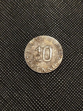 10 pfennig 1943 getto Niemcy Polska Stara moneta wykopki monet