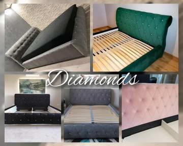 Łóżko tapicerowane Diamonds Glamour 160X200cm 
