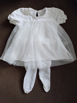 Biała sukienka niemowlęca na chrzest