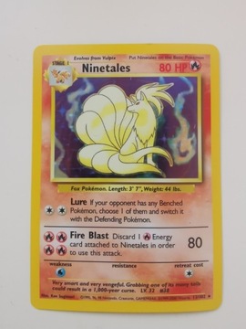 Ninetales Karta Pokemon HOLO Rare 12/102 