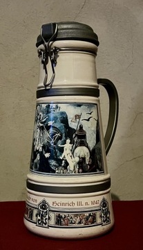 Ogromny przepiękny kufel 1,5l Henryk III wys. 31cm