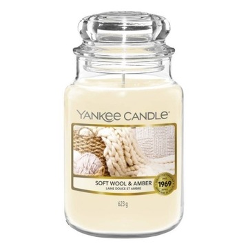 Soft Wool & Amber świeca Yankee Candle 623g