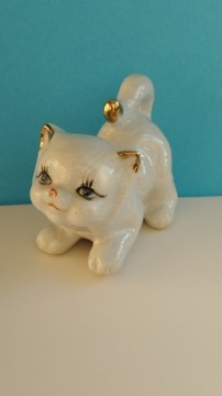 Figurka Kotek Biały Ceramika 
