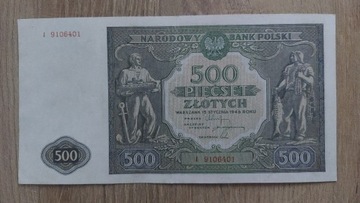 500 złotych 1946r najładniejszy dostępny w sprzeda