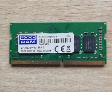 GOODRAM DDR4 SODIMM 8 GB PC4 - 1700 DIMM Pamięć