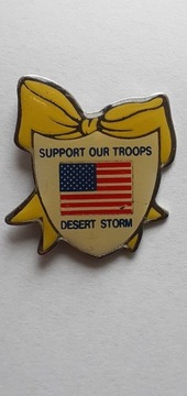 Desert Storm Support Our Troops Pin