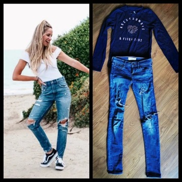 Abercrombie jeans zestaw dla dziewczynki 9-10 lat