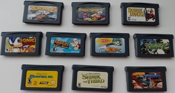 gry na Nintendo Game Boy Advance kpl. 10 szt