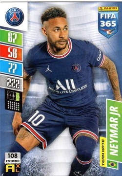 PANINI FIFA 365 2022 NEYMAR JR 108 PSG