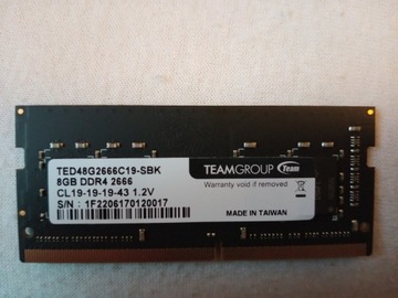 8GB DDR4  2666MHz  TEAMGROUP Elite 