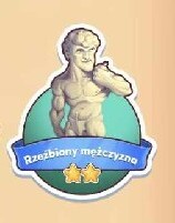 Coin master Naklejka Rzeźbiony mężczyzna 