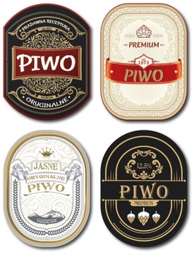 Etykiety na piwo domowe PREMIUM różne wzory 25 szt