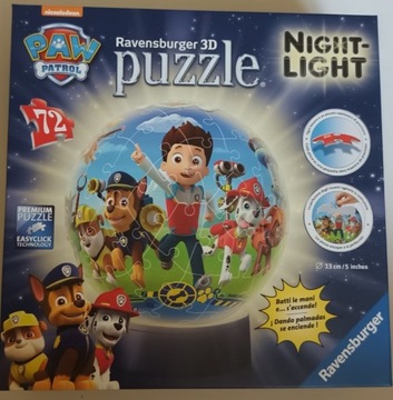 Puzzle 3d Psi Patrol Lampka Ravensburger 