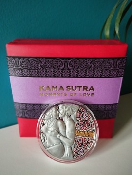 KAMA SUTRA II Moments of Love 3 Oz Silver Coin 3000 Francs Cameroon 2020