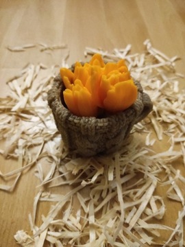 Mydełko mydło naturalne Tulipany w kubeczku