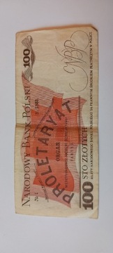 Banknot 100 zł rok 1988