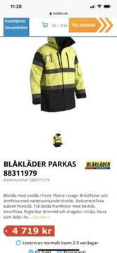 Blaklader kurtka robocza Gore tex XXL