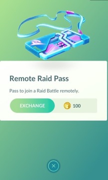 50x ride pasów Premium lub Remote Pokemon go