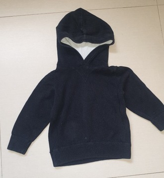 Czarna Bluza z kapturem H&M 18-24 m-ce rozm. 86-92