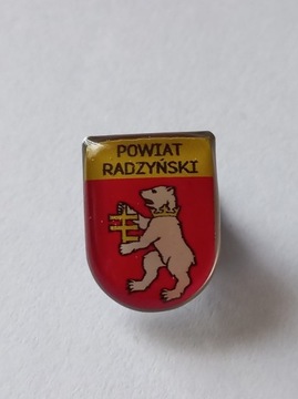 Herb powiat Radzyński przypinka pin odznaka wpinka