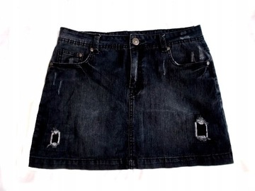 Crashone spódniczka jeans przetarcia.164/170