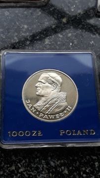 1000 zł, Jan Paweł II, PRL, Polska, 1983, SREBRO