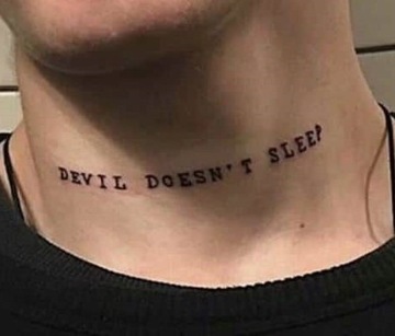 Tatuaż Zmywalny 5 sztuk Devil Doesn't Sleep 9x3cm