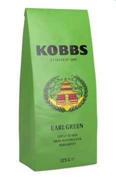 Herbata KOBBS Earl Green liściasta zielona 125g
