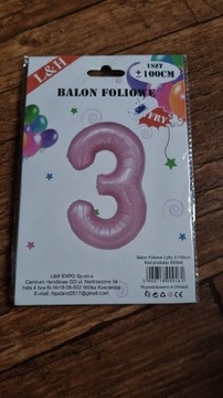 Balonowa cyfra 3