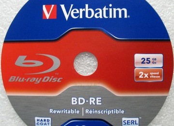 Verbatim BD-RE 25 GB. HARD COAT / SERL*. Pudełka.