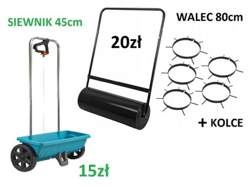 Walec ogrodowy / siewnik do trawy