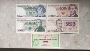 BANKNOTY PRL 1982 1986 BON DEP.