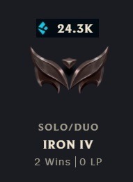 konto lol iron 4 0LP S14 EUNE 20 postaci + 24k BE