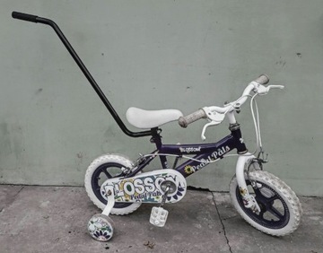 rower dziecięcy 12 cali używany  z prowadnicą
