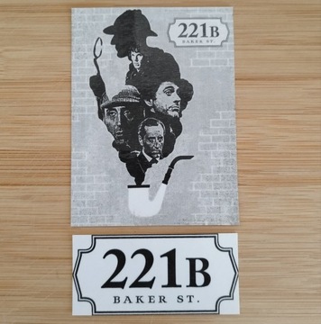 2 naklejki Sherlock Holmes Baker Street