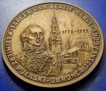 Medal : KAZIMIERZ PUŁASKI - OBROŃCA JASNEJ GÓRY  