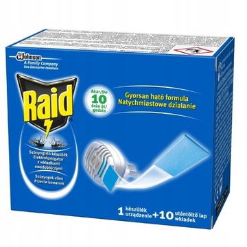 Raid Elektrofumigator komarom + 10 wkładów gratis