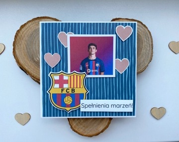 Kartka z motywem FC Barcelony.