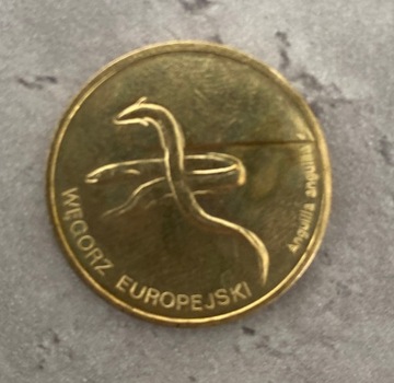 2 zł moneta węgorz europejski