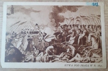 Bitwa pod Pragą rok 1831. Pocztówka historyczna 