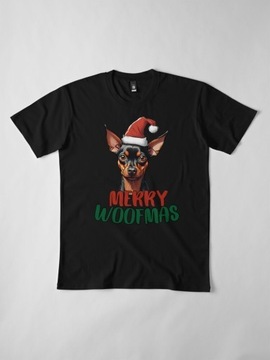 Świąteczny t-shirt z psem PINCZER MINIATUROWY 