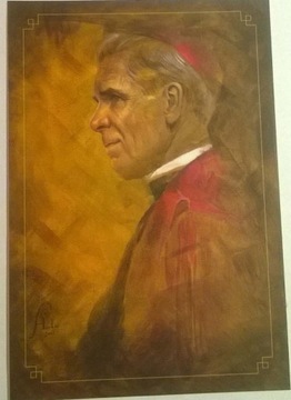 Arcybiskup Fulton Sheen Obrazek z Modlitwą